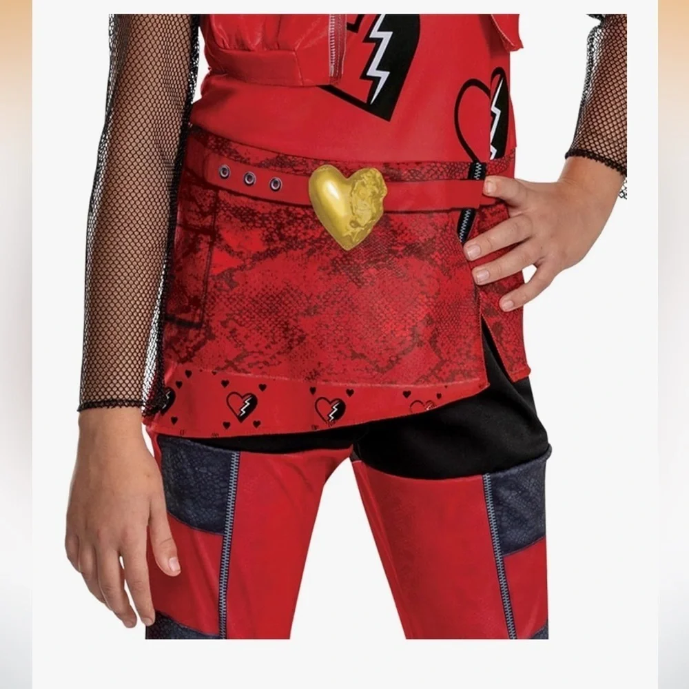 NWT Disney RED  Descendants Costume Rise of Red  Halloween Cosplay Dress Up